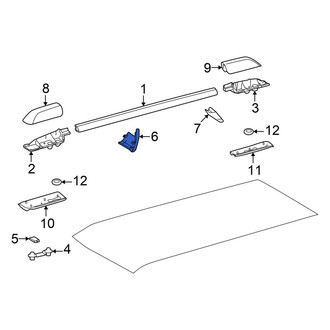 Toyota OE - Front Left Upper Roof Luggage Carrier Side Rail Bracket