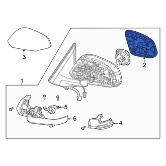 Toyota OE - Front Left Door Mirror Glass