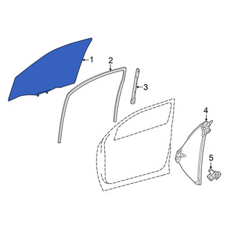 Toyota OE - Front Left Door Glass