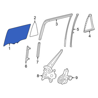 Toyota OE - Front Right Door Glass