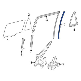 Toyota OE - Rear Left Door Window Division Bar