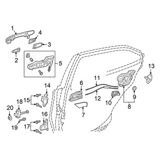 Toyota OE - Rear Door - Lock & Hardware