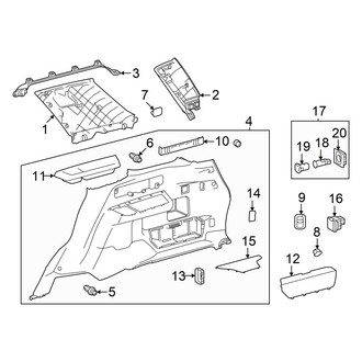 Toyota OE - Quarter Panel - Interior Trim (With 5 Passenger)