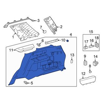 Toyota OE - Rear Left Lower Interior Quarter Panel Trim Panel