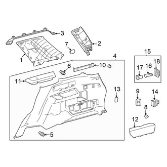 Toyota OE - Quarter Panel - Interior Trim (With 7 Passenger)