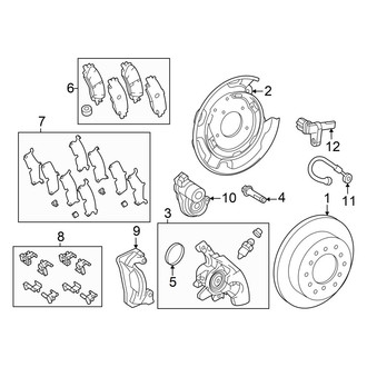 Toyota OE - Rear Suspension - Brake Components