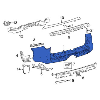 Toyota OE - Rear Upper Bumper Cover