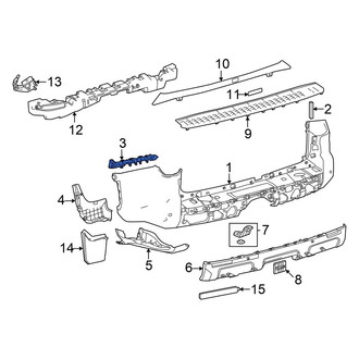 Toyota OE - Rear Left Bumper Cover Support Rail