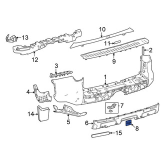 Toyota OE - Rear Bumper Cover Cap