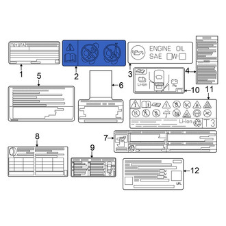 Toyota OE - A/C System Information Label