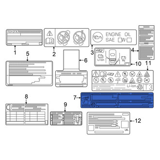 Toyota OE - A/C System Information Label