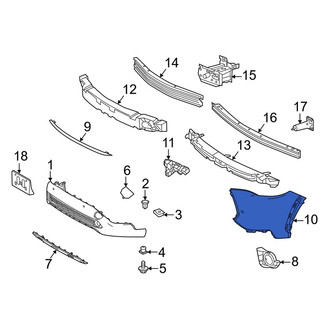 Toyota OE - Front Right Upper Bumper Cover