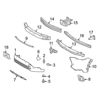 Toyota OE - Front Bumper & Grille - Bumper & Components