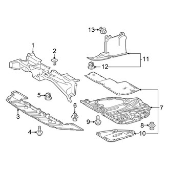 Toyota OE - Radiator Support - Splash Shields