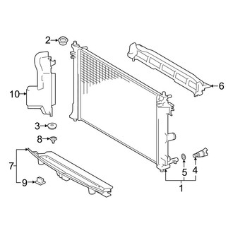 Toyota OE - Cooling - Radiator & Components (Radiator & Mounting)