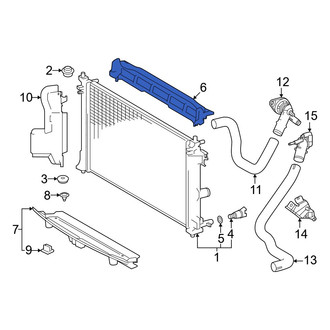 Toyota OE - Front Upper Radiator Support Baffle