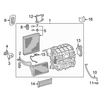 Toyota OE - Air Conditioner & Heater - Evaporator & Heater Components