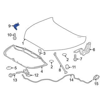 Toyota OE - Hood & Trunk Prop Rod Bracket