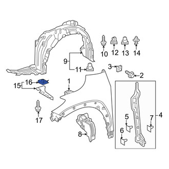 Toyota OE - Fender Liner Extension Nut