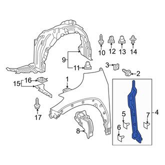 Toyota OE - Front Left Fender Filler Panel