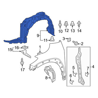 Toyota OE - Front Left Fender Splash Shield