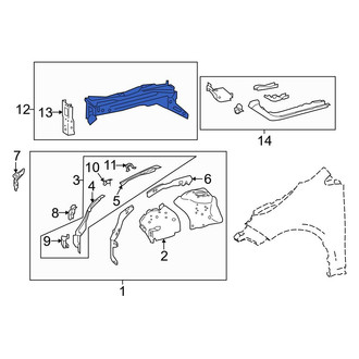 Toyota OE - Front Left Frame Side Member Assembly