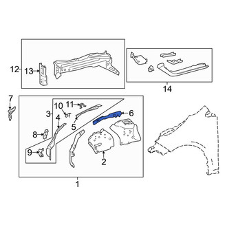 Toyota OE - Front Right Fender Rail