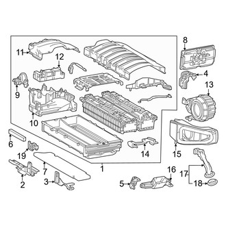 Toyota OE - Electrical - Battery (Battery Components, High Voltage), (FULL HYBRID EV-GAS (FHEV))