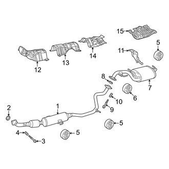 Toyota OE - Exhaust System - Exhaust Components (FWD)