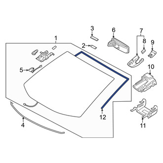 Toyota OE - Front Windshield Molding