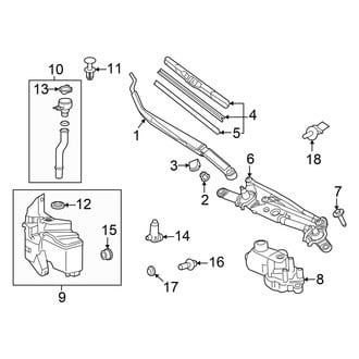Toyota OE - Windshield - Wiper & Washer Components