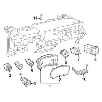 Toyota OE - Instrument Panel - Cluster & Switches (L / LE)