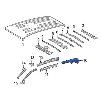Toyota OE - Rear Left Outer Roof Side Rail