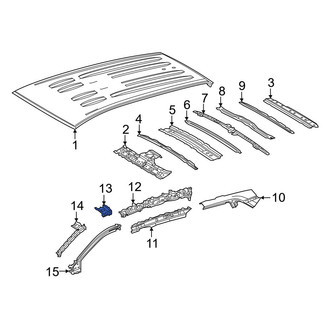 Toyota OE - Left Inner Roof Side Rail Reinforcement