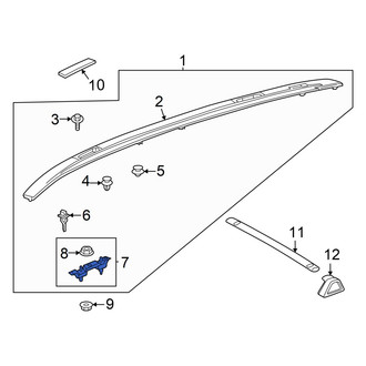 Toyota OE - Rear Left Roof Luggage Carrier Side Rail Bracket