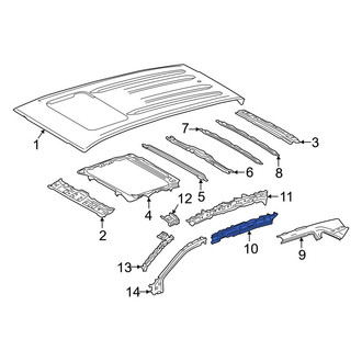 Toyota OE - Right Outer Roof Side Rail Reinforcement