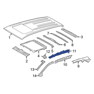 Toyota OE - Rear Left Inner Roof Side Rail