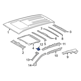 Toyota OE - Left Inner Roof Side Rail Reinforcement