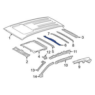 Toyota OE - Center Front Roof Bow