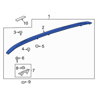 Toyota OE - Right Roof Luggage Carrier Side Rail