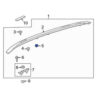 Toyota OE - Roof Luggage Carrier Side Rail Clip