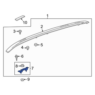 Toyota OE - Front Left Roof Luggage Carrier Side Rail Bracket