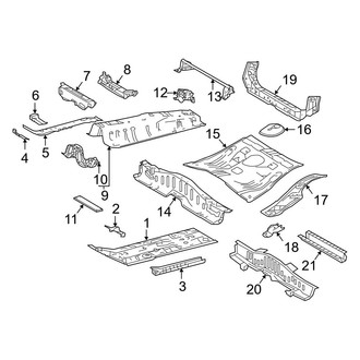 Toyota OE - Pillars, Rocker & Floor - Floor & Rails