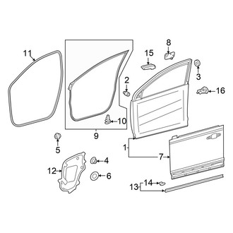 Toyota OE - Front Door - Door & Components