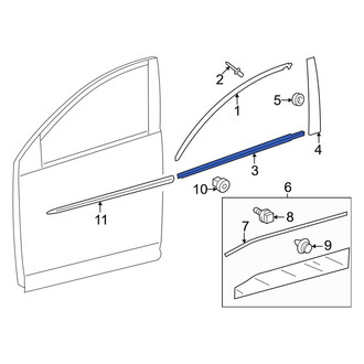 Toyota OE - Front Left Door Belt Molding