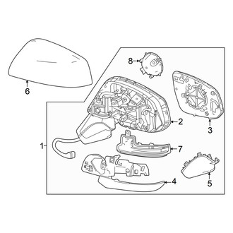 Toyota OE - Front Right Door Mirror