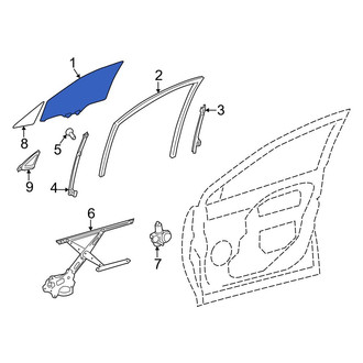 Toyota OE - Front Right Door Glass