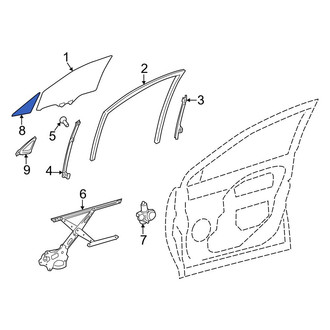 Toyota OE - Front Left Vent Window Assembly