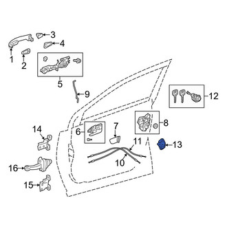 Toyota OE - Front Door Lock Striker Plate