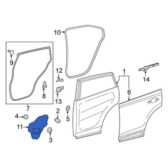 Toyota OE - Rear Left Door Access Cover